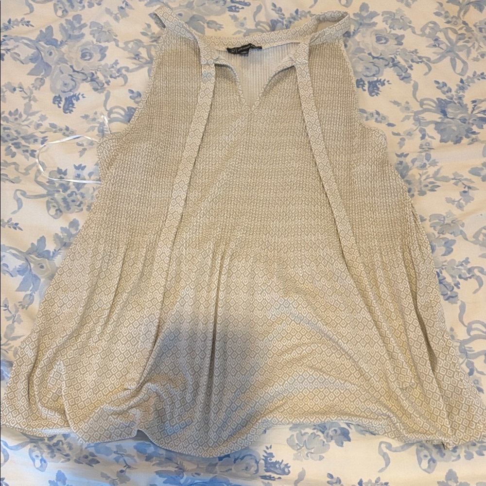 Adrianna Papell Cream Patterned Blouse